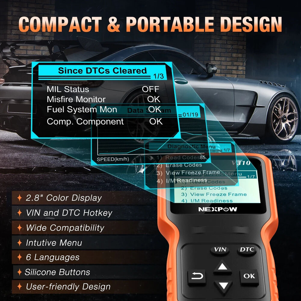 🔥Nexpow Car OBD2 Scanner Code Reader Check Engine Code Readers I/M Reading 💥 - Picture 2 of 7